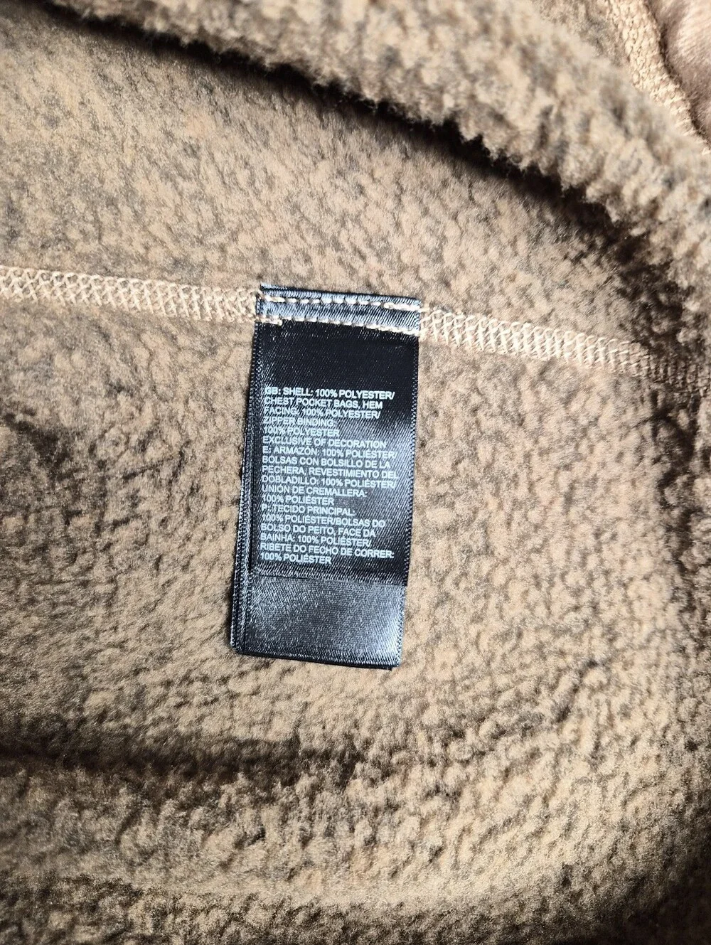 The North Face Gordon Lyons 1/4 Zip Fleece Pullover Jacket Brown Mens XXL
